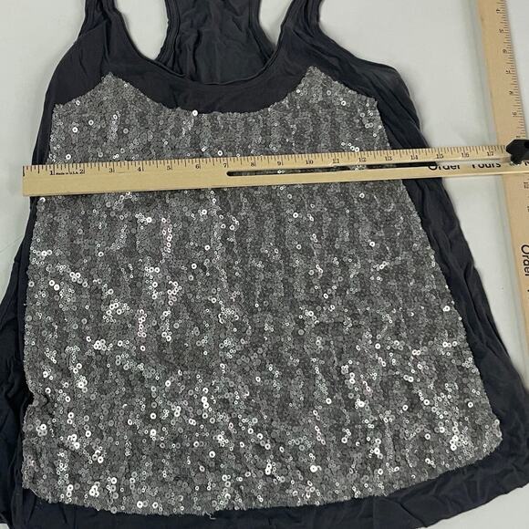Urban Outfitters Kimchi Blue Tank Top Women Medium Grey Sequined Racerback Y2K - Picture 5 of 7